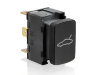 Tippschalter zum Entriegeln des Kofferraums, Mattschwarz. Porsche 996 >>2002 Targa - 99661310710A05