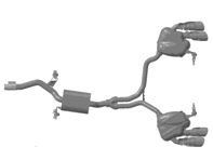 Sistema de escape deportivo, con puntas Silver. Porsche Macan II - 95B044210