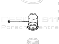 Schokdemper Rubber Stop. Porsche 993RS