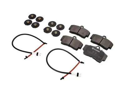 Kit pastiglie freno POSTERIORI, sensori, spessori Porsche 996 Carrera C2/4 Brembo - 98635293911, 99661236501, 99635208602, 99635208600