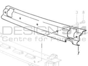 Scudo di protezione dal calore del paraurti posteriore. Porsche 964Turbo - 96550507301