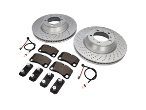 REAR Brake Pads and Brake Disc Package Porsche 997 Turbo Zimmermann - 99735240502, 99735240602, 99761275402, 99735208602, 99735294905