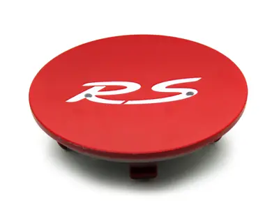 保时捷专用红色轮毂盖，带有白色“RS”标志 - 99636130392