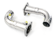 Sports exhaust catalytic converter delete pipes Porsche 911 turbo and 911 turbo S