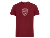 Camiseta con el escudo de Porsche, rojo burdeos – Colección Essential - WAP671