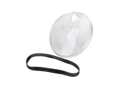 Headlamp glass H4. Porsche 911 / 964 LHD - 91163192703, 1 305 614 006