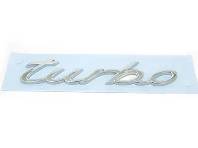 TURBO - Stemma posteriore cromato LUCIDO per Porsche 958 Cayenne 2011>> - 9585596770001C, 95855967700