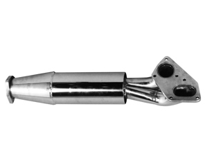 Silencieux d'échappement pré-assemblé. Fabriqué en acier inoxydable poli. PORSCHE 911 1974-89 avec homologation TÜV/EEC - 92.100, 92.100S, 93011118301, 93011118303, 1620500200, 1620500300 - 92.100S, 1620500300