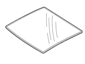 Targa bovenglas. Porsche 996 / 997 Targa - 99656232900, 99756232901, 99656232901, 99756232900