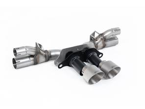 Milltek Sports Bypass-achterdemper, GT-100 geborstelde titanium sierlijsten. Porsche 991.2 GT3 / GT3 RS 2018-20 - 99711102792, 99711102799, 99711102790 - SSXPO197