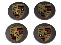 Enjoliveurs de roue avec écusson coloré pour Porsche Macan (Lot de 4) - 00004460512, 00004460712