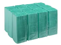 1-laags groene C-vouw papieren handdoeken - 12 pakken van 240 vellen - CGT28801, BDP00183
