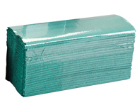 1 ply green C-fold paper hand towels - 12 packs of 240 sheets - CGT28801