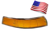 Blinkerglas vorne, mit CHROM-Rand. Porsche 911/912 1969-71 USA - 90163190305, 90163190405, 14961S, 14961D, 14961, 14961/D, 14961/S