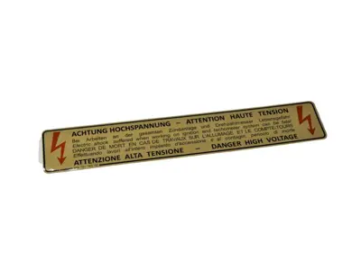 Sticker Gevaar Hoogspanning. Porsche 928 - 92870116302