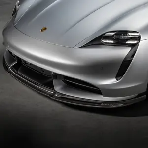 Canard paraurti anteriore in fibra di carbonio lucida. Porsche 991 GT2 dal 2017 al 2019