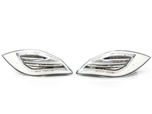 LED-Heckblinker, All Clear-Glas und verchromter Sockel. Porsche 987 MKII / 987C MKII - 98763142703, 98763142803