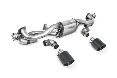 Milltek Sports Exhaust From GPF Backwards And Carbon Jet Trims. Porsche 718 Cayman GT4 / Boxster GTS 4.0L - 982251053F, 982251053H, 982251053K, 982251053E - SSXPO169