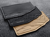 Rubber Vloermatten Porsche 981 Boxster / 981C Cayman / 991 (911) 2012>> / 718 Boxster LHD Cars - 98104480043, 981044800431E0, 98104480041, 981044800434H0, 98104480043OP1, 981044800451e0, 98104480045