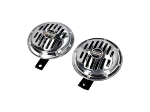 Horn Set, 12 Volt in Chrome Porsche 356 / 911 / 912 Set of 2 - 9001000, 64463511111, 64463511200, 64463511300, 64463511400