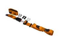 Statische 2-punts heupgordel achter in oranje (set van 2). Porsche 911 78-89 / 964 / 993 / 968 / 924 / 944 - 47785779570B, 911116