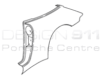 Rear 1/4 Panel Targa Porsche 993 1994-98 - 99350390103GRV, 99350390203GRV