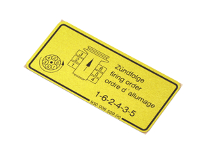 Pegatina Orden de disparo. Porsche 911 / 930 - 93000650900