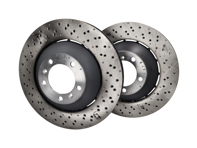 Brake disc rotor, Front. SET OF 2. Porsche 981 Cayman GT4 - 98135140580, 98135140680, 205968C, 205969C