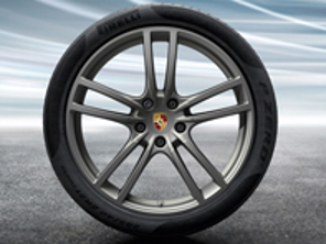 21' Cayenne Turbo Design PLATINUM Alloy Wheels & Summer Tyres Original Porsche - 9Y0044640G