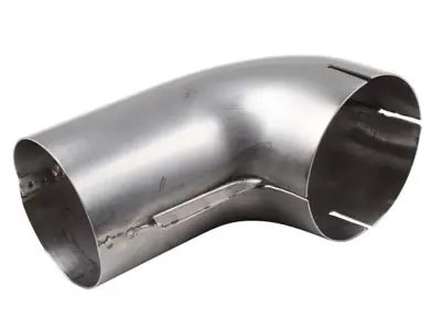 Connettore a gomito dello scambiatore di calore, acciaio inossidabile. Porsche 911 1975-83 / 930Turbo - 91121113100, 1623150100, 91121113101, 1623150200 - 1623150200, 1623150100