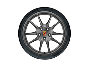 20' 991 C4 / C4S Carrera S platina lichtmetalen velgen en banden origineel Porsche - 99104460226, 99104460225