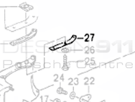 Striscia di fissaggio del paraurti posteriore. Porsche 965Turbo - 96550544300, 96550544400