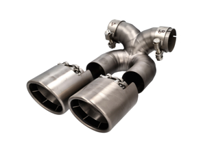 GT4 RS 风格双钛合金排气管（带 X-Pipe）适用于保时捷 987-2 / 981 / 718 (982) Boxster 和 Cayman - 98711125730, 98711125831, 98711198130, 98711125860, 98111126100, 98111136100, 98111136160, 98111136161, 98111136162, 98111196100, 98111196101, 98111196102, 982251187K, 982251187P, 982251187AG, 982251187H, 982251187N, 982251187L, 982251187R, 982251187G, 982251187J, 982251187Q, 982251187AF, 982251187AL, 98104420110, 98104420111, 98204420010, 98204420011 - TI-PXBET-718-BLK, TI-PXBET-718-MAT, TI-PXBET-718-GLS