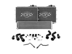 Radiador de aluminio para líquido refrigerante de agua y mangueras (juego de 3). Porsche 996 turbo / GT2 - 99610613172, 99610613174, 99610613270, 99610613272, 99610603773, 99610603775 - 7056, 7055, 7053