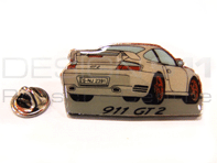 Pin Insignia 'Porsche 911 GT2' Blanco