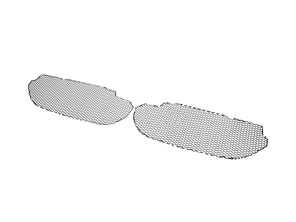 前保险杠侧格栅金属丝网套件。保时捷 987 第二代 Boxster 和 Boxster S