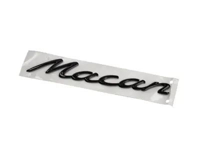 Opschriften/belettering Macan in hoogglans zwart. Achterklep/kofferbak Porsche Macan 95B.2