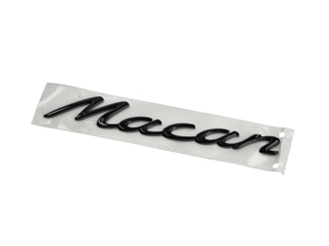 Opschriften/belettering Macan in hoogglans zwart. Achterklep/kofferbak Porsche Macan 95B.2
