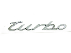TURBO - Chrom-Heckplakette für Porsche 970 Panamera - 97055923705, 97055924700