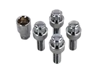 Locking wheel bolt kit (standard size) Chrome plated for Porsche - 99736198009, PAF009593, 99136105700, WHT006980C, WHT006980A, 9A700698000