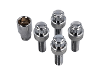 锁定车轮螺栓套件（标准尺寸）镀铬，适用于保时捷 - 99736198009, PAF009593, 99136105700, WHT006980C, WHT006980A, 9A700698000