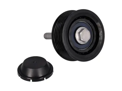 Afbuigrol van de spanpoelie van de riem. Porsche 958 Cayenne 3.6L / 970 Panamera 3.0L - 94610211876, 94610211875