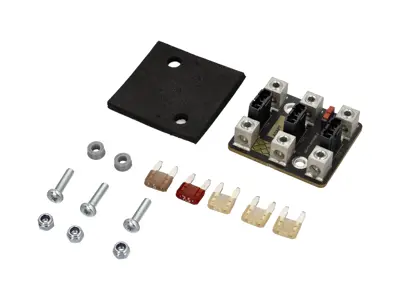 Pannello di aggiornamento del fusibile a lama a 3 vie posteriore. Porsche 911 1974 - 1989 - 91161209303, 91161209307, 91161209305, 91161209306 - AMS9050041