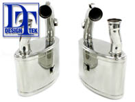 Auspuff Schalldämpfer / Schalldämpfer Heckbox Sports DesignTek für Porsche 993 - 55-PS104, 125454, 99311104614, 99311104613, 9931110461, 99311104513, 99311104514, 9931110451