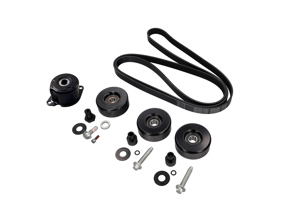Kit completo de polea y correa (tensor, poleas tensoras y correa de transmisión) para Porsche 997-2 GT3 / GT3 RS (con aire acondicionado) 2010-2012 - 99610236550, 99611501670, 99611501672, 99907204109, 99907203901, 99907205901, 90006711703, 90006711705, 99611501571, 99611501576, 99610212552, 99610212553, 99611522171, 99611522172, 90037820009, 90037831301, 90007406302, 90038512001, 90007438001, 99710215192