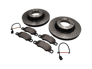 FRONT Brake Pads and Brake Disc Package Porsche 991 3.4L by SHW - 99735140101, 99735140201, 98135193904