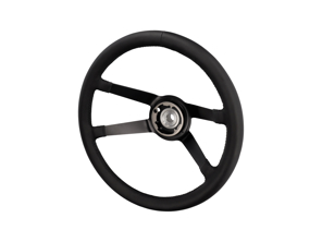 Deep dish padded leather steering wheel 380mm Carrera RS style. Porsche 911 1965 to 1973 - 91434780515