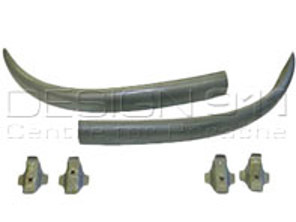 Rear bumper (Non welded) with brackets. Porsche 356 - 356A (1952 - 59) - P1266, PP1266, 64450502101