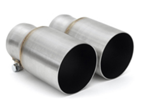 Einwandige Auspuffrohre aus gebürstetem Edelstahl. Porsche 981 Cayman GT4 / 981 Boxster Spyder - 98111136160, 98111136161