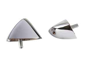 Juego de soportes de montaje para reflector trasero, cromado. Porsche 356B / 356C - 64473150705, 64473150805 - 1696002410, EQ960010